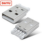 Short Body Copper USB A Male Connector Type 2.0 For Data Cable