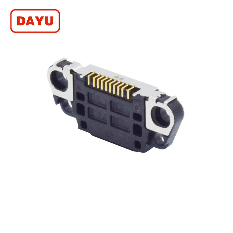 Dustproof 10 Pin SMT Iphone Female Connector With High Durability